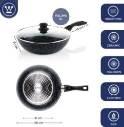 Westinghouse Pannenset Black Marble (Grillpan 28 Cm + Wokpan ø 30 Cm) - Inductie En Alle Andere Warmtebronnen 19 Westinghouse Pannenset Black Marble (Grillpan 28 Cm + Wokpan ø 30 Cm) - Inductie En Alle Andere Warmtebronnen -Le Creuset Winkel 1176x1200 1
