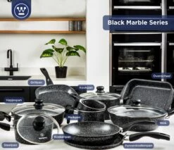 Westinghouse Pannenset Black Marble (Grillpan 28 Cm + Wokpan ø 30 Cm) - Inductie En Alle Andere Warmtebronnen 18 Westinghouse Pannenset Black Marble (Grillpan 28 Cm + Wokpan ø 30 Cm) - Inductie En Alle Andere Warmtebronnen -Le Creuset Winkel 1200x1036 1