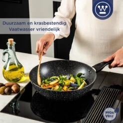 Westinghouse Pannenset Black Marble (Grillpan 28 Cm + Wokpan ø 30 Cm) - Inductie En Alle Andere Warmtebronnen 12 Westinghouse Pannenset Black Marble (Grillpan 28 Cm + Wokpan ø 30 Cm) - Inductie En Alle Andere Warmtebronnen -Le Creuset Winkel 1200x1200 78