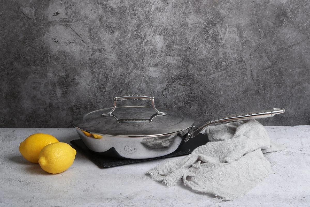 Saveur Selects Pannenset Voyage Series (Koekenpan ø 25 Cm + Steelpan ø 20 Cm) - TriPly RVS - Inductie En Alle Andere Warmtebronnen 7 Saveur Selects Pannenset Voyage Series (Koekenpan ø 25 Cm + Steelpan ø 20 Cm) - TriPly RVS - Inductie En Alle Andere Warmtebronnen - Afbeelding 7