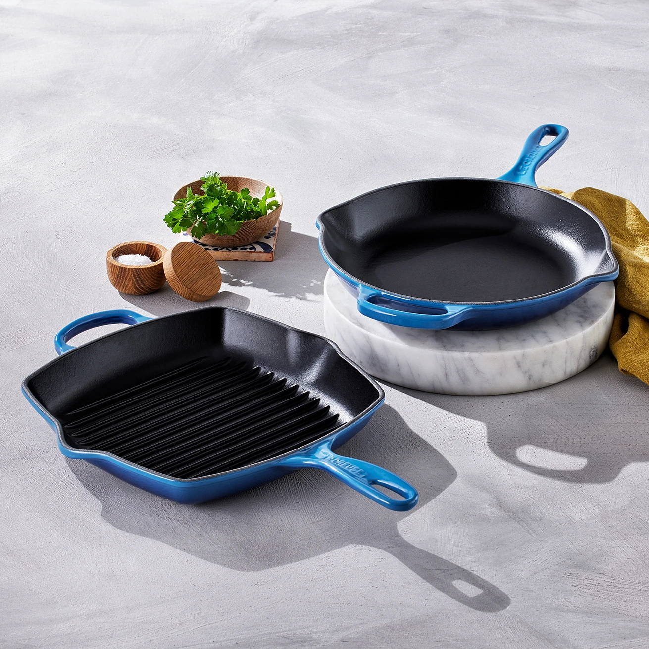 Le Creuset Grillpan Signature - Azure - 26 X 26 Cm - Geëmailleerde Anti-aanbaklaag 3 Le Creuset Grillpan Signature - Azure - 26 X 26 Cm - Geëmailleerde Anti-aanbaklaag - Afbeelding 3