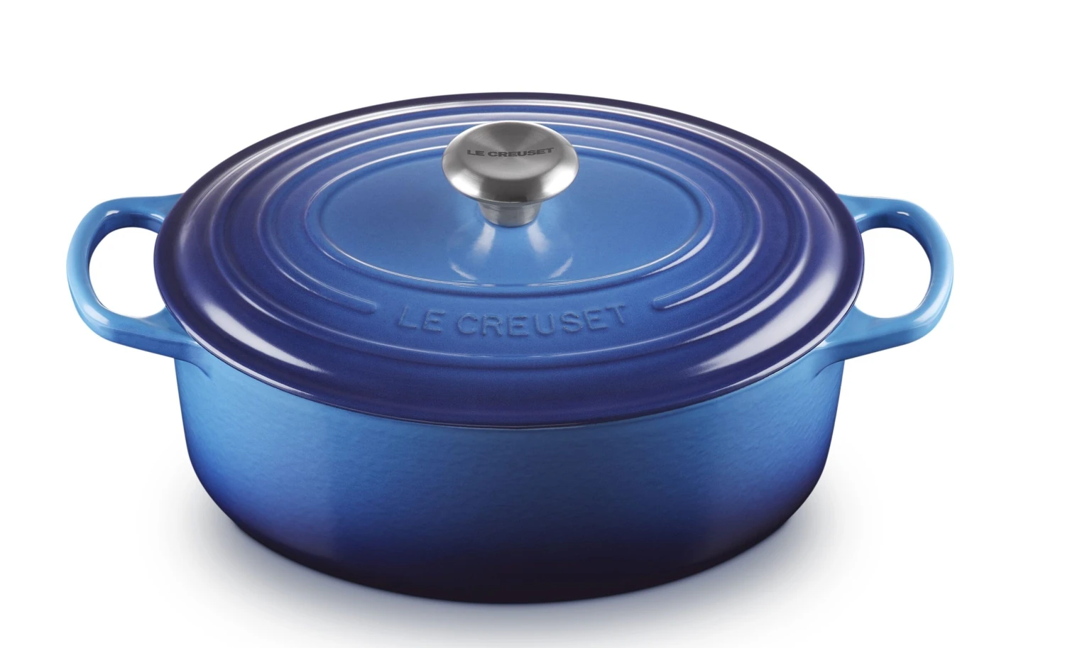 Le Creuset Braadpan Signature - Ovaal - Azure - ø 31 Cm / 6.3 Liter 1 Le Creuset Braadpan Signature - Ovaal - Azure - ø 31 Cm / 6.3 Liter