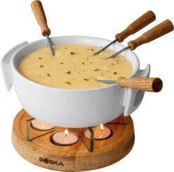 Boska Fondueset Twinkle - 4 Personen - Wit/bruin