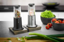 Gefu Peper- En Zoutset Houder X-Plosion Medium -Le Creuset Winkel 34643 gefu muehlenuntersetzer x plosion m 002