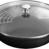 Staub Wokpan - Zwart - ø 30 Cm / 4.4 Liter - Geëmailleerde Anti-aanbaklaag