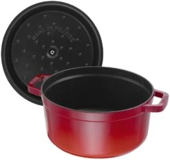 Staub Braadpan / Cocotte - Kersenrood - ø 28 Cm / 6.7 Liter -Le Creuset Winkel 40509 814 0 5 3