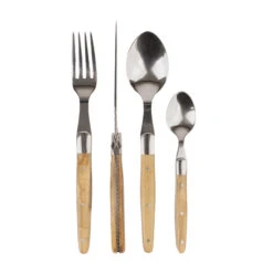 Jay Hill Bestekset Laguiole - Olijfhout - 4-delig -Le Creuset Winkel 45 bestek