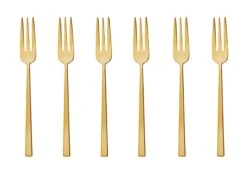 Sambonet Gebaksvorkjes Rock Goud 6 Stuks