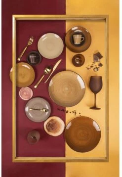 Villa D'Este Serviesset Baita - Chocolate - 18-delig / 6 Personen -Le Creuset Winkel 5911819a