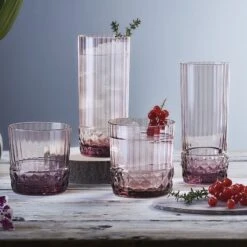 Bormioli Rocco Cocktailglazen / Whiskey Glazen / Waterglazen America 20's - Lilac Rose - 370 Ml - 6 Stuks -Le Creuset Winkel 8004360093919 1