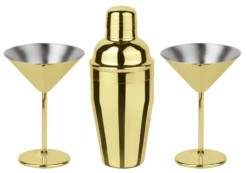 Paderno Cocktailset Paderno Martini - Goud - 3 Delige Set