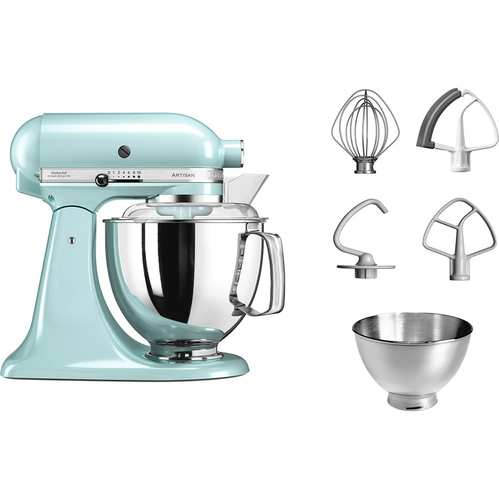 KitchenAid Keukenmachine Artisan - Kantelbare Kop - Ijsblauw - 4.8 Liter - 5KSM175PSEIC 2 KitchenAid Keukenmachine Artisan - Kantelbare Kop - Ijsblauw - 4.8 Liter - 5KSM175PSEIC - Afbeelding 2