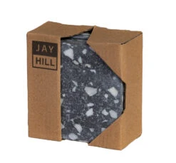 Jay Hill Onderzetters Terrazzo - Grijs - 10 X 10 Cm - 4 Stuks -Le Creuset Winkel 8720364453169 2