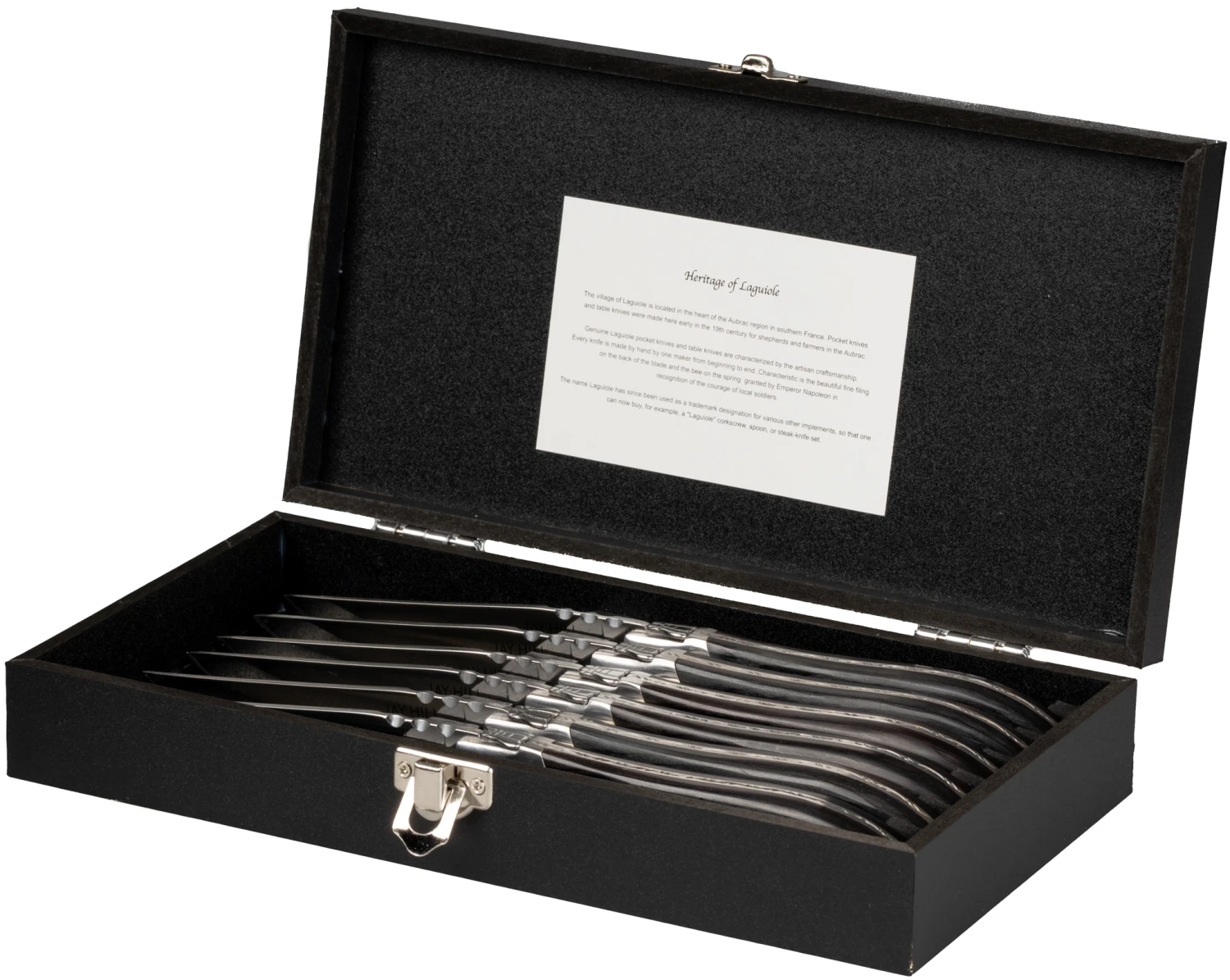 Jay Hill Steakbestek Laguiole Ebbenhout 12-Delig 7 Jay Hill Steakbestek Laguiole Ebbenhout 12-Delig - Afbeelding 7