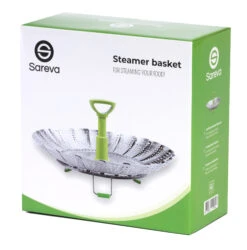 Sareva Stoommandje - RVS - Verstelbaar Van ø 17 - 27 Cm -Le Creuset Winkel 8720364454647 verpakking