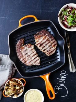 Le Creuset Grillpan Signature - Oranjerood - 26 X 26 Cm - Geëmailleerde Anti-aanbaklaag -Le Creuset Winkel 9200000092682697 1