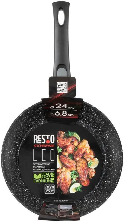 Resto Kitchenware Koekenpan Leo - ø 24 Cm - Standaard Anti-aanbaklaag 5 Resto Kitchenware Koekenpan Leo - ø 24 Cm - Standaard Anti-aanbaklaag - Afbeelding 5