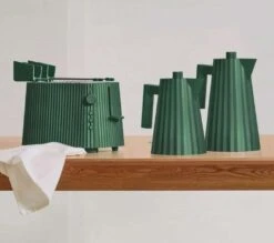 Alessi Smoothie Blender Plisse - Groen - 380 W - Door Michele De Lucchi - MDL17 GR -Le Creuset Winkel Alessi Plisse Groen