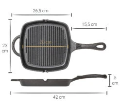 Blackwell Grillpan - Gietijzer - 23 X 23 Cm - Zonder Anti-aanbaklaag 10 Blackwell Grillpan - Gietijzer - 23 X 23 Cm - Zonder Anti-aanbaklaag -Le Creuset Winkel Asset 34@2x 80