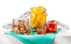 Bormioli Rocco Weckpot Fido 11 X 11 Cm / 1 Liter -Le Creuset Winkel Bormioli Fido Sfeer Muesli Aardbei 4