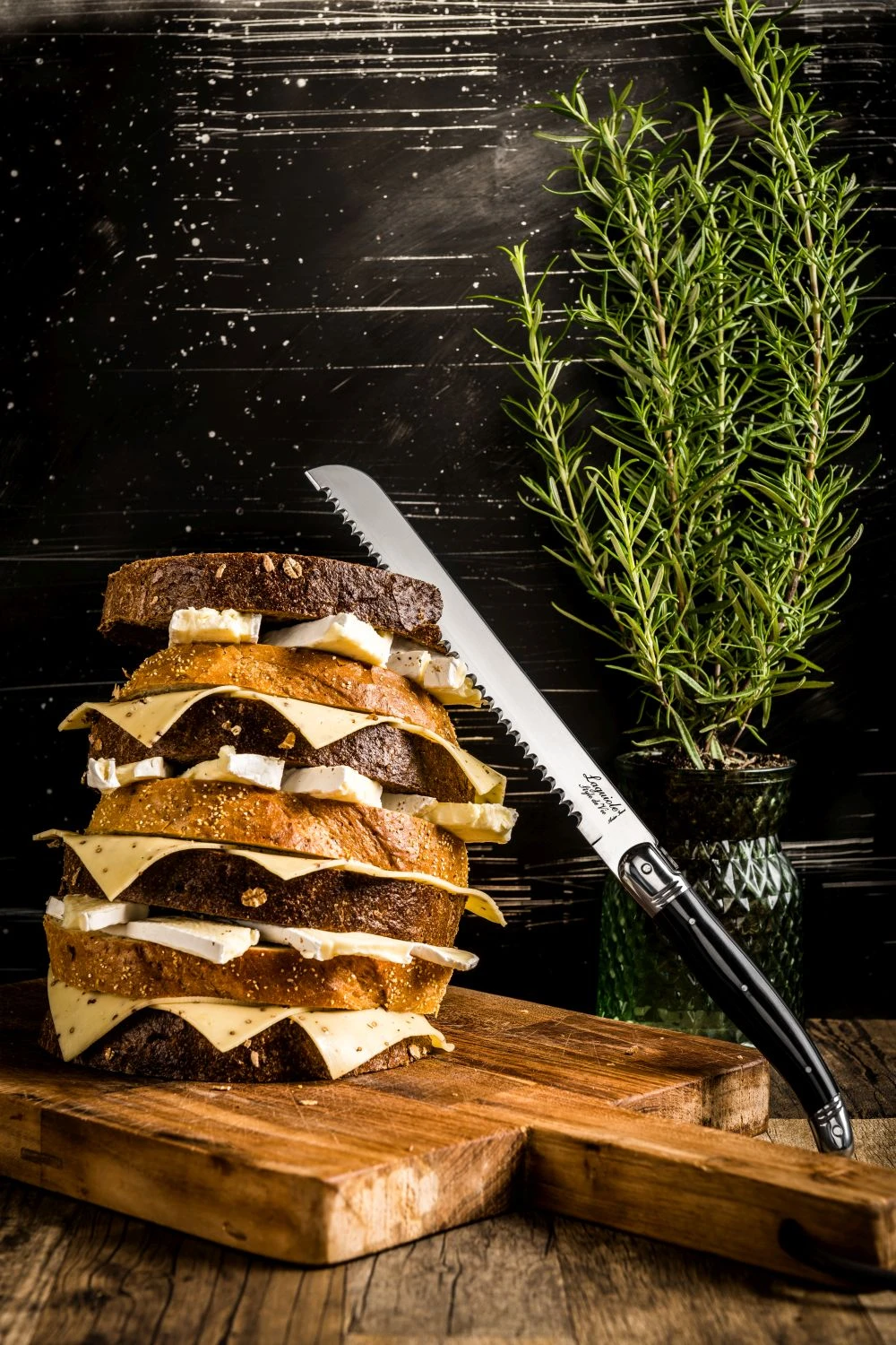 Laguiole Style De Vie Broodmes Zwart 6 Laguiole Style De Vie Broodmes Zwart - Afbeelding 6