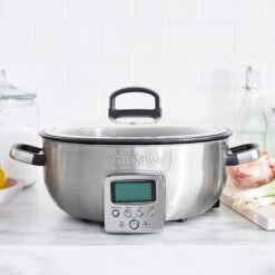 GreenPan Omnicooker - 5.7 Liter - RVS - Keramische Anti-baklaag -Le Creuset Winkel CC005284 001 CC005285 001 image2 produlife ecc3de27 433c 451e 9d57 53e936682eb3