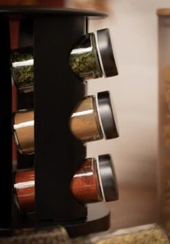 Blackwell Kruidenrek / Kruidencarrousel - Inclusief 12 Kruidenpotjes - Zwart -Le Creuset Winkel COOK4394