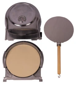 Fernus & Friends Pizza Oven - Voor Fornuis - Pure Polished Aluminium - Voor ø 26 Cm Pizza's -Le Creuset Winkel Fernus zilver 3 delig scaled