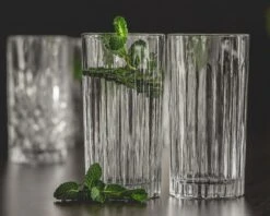 Cookinglife Longdrinkglazen Moville - 440 Ml - 4 Stuks -Le Creuset Winkel Glas04 streep 9 1