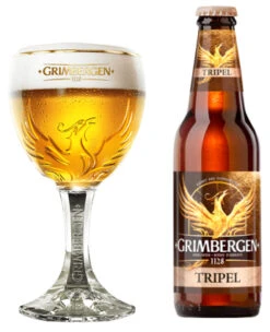 Grimbergen Bierglazen Op Voet - 330 Ml - 6 Stuks -Le Creuset Winkel Grimbergen glas nieuw met fles 1