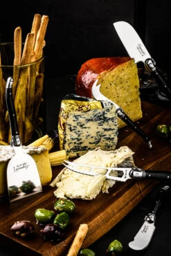 Laguiole Style De Vie Kaasmessen Met Plank Premium Line - Zwart -Le Creuset Winkel Kaas5ZwartPlank 2