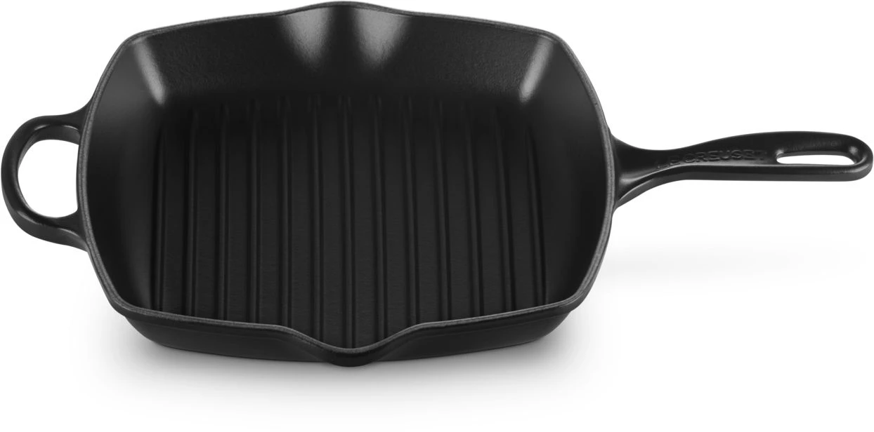 Le Creuset Grillpan Signature - Mat Zwart -26 X 26 Cm - Geëmailleerde Anti-aanbaklaag 1 Le Creuset Grillpan Signature - Mat Zwart -26 X 26 Cm - Geëmailleerde Anti-aanbaklaag
