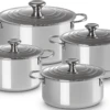 Le Creuset 4 Delige Pannenset Signature - RVS - Inductie - 4 Kookpannen - Inclusief Deksels