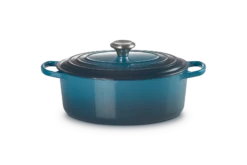 Le Creuset Braadpan Signature - Ovaal - Deap Teal - ø 29 Cm / 4.7 Liter -Le Creuset Winkel LC 20210125 HL PS FS 21178296422430 001