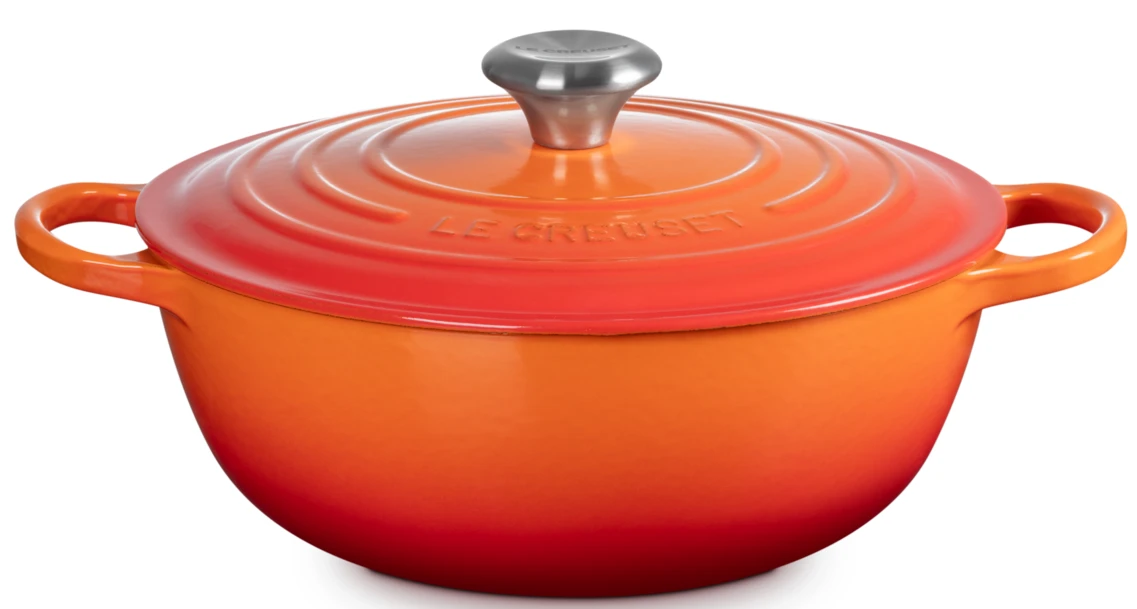 Le Creuset Braadpan Signature - Marmite - Oranjerood - ø 26 Cm / 4.1 Liter 1 Le Creuset Braadpan Signature - Marmite - Oranjerood - ø 26 Cm / 4.1 Liter
