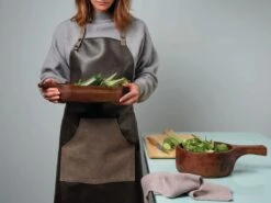 ASA Selection Keukenschort PVC Bruin 90 X 82 Cm -Le Creuset Winkel Lederschuerze braun