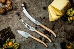 Laguiole Style De Vie Kaasmessen / Kaasmessenset Luxury Line Eikenhout Stonewash - 3 Stuks -Le Creuset Winkel LuxKaasV2EikStone 4