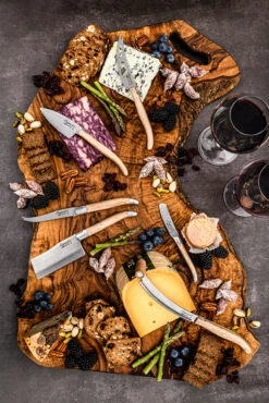 Laguiole Style De Vie Kaasmessen / Kaasmessenset Luxury Line Eikenhout Stonewash - 3 Stuks -Le Creuset Winkel LuxKaasV2EikStone 5