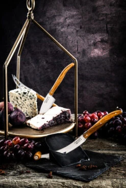 Laguiole Style De Vie Kaasmessen / Kaasmessenset Luxury Line Olijfhout - 3 Stuks -Le Creuset Winkel LuxKaasV2Olijf 4