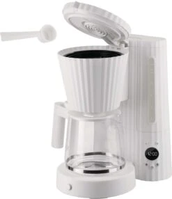Alessi Filter-koffiezetapparaat Plissé - 1.5 Liter - Wit - Michele De Lucchi - MDL14 W -Le Creuset Winkel MDL14 W 03 1x1 A4 3500pxl