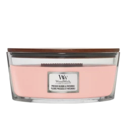 WoodWick Geurkaars Ellipse Pressed Blooms & Patchouli - 9 Cm / 19 Cm