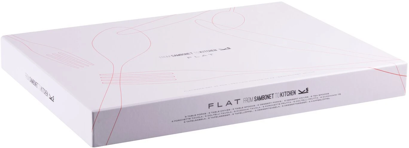 Sambonet Bestekset Flat - Zwart - 30 Delig / 6 Personen 4 Sambonet Bestekset Flat - Zwart - 30 Delig / 6 Personen - Afbeelding 4