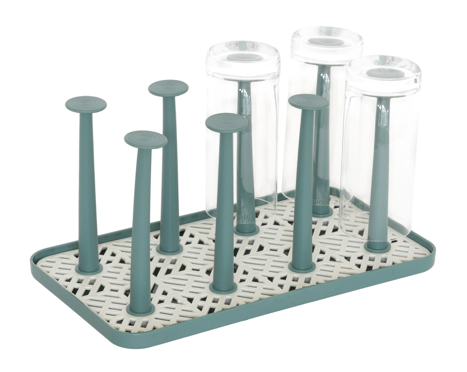 Sareva Afdruiprek Glazen / Flessendroger - Groen - 8 Glazen 1 Sareva Afdruiprek Glazen / Flessendroger - Groen - 8 Glazen