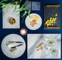 Jay Hill Snijplank / Serveerplank / Borrelplank Marmer - Grijs - ø 30 Cm -Le Creuset Winkel Serveerplank Grijs 6 2 2