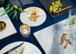 Jay Hill Dienblad - Met Handvatten - Marmer - Grijs - 30 X 20 Cm -Le Creuset Winkel Serveerplank Grijs 7 2