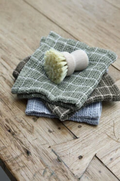 Walra Vaatdoekjes Cubes Jeans Blauw 30 X 30 Cm - 3 Stuks -Le Creuset Winkel WALRA DC DRYWITHCUBES 30X30 ASSORTI SF