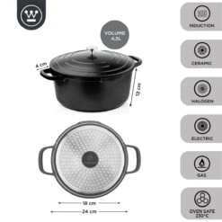 Westinghouse Braadpan Performance - Blissful Black - ø 28 Cm / 6.7 Liter -Le Creuset Winkel WCCC0095024BK 3 1