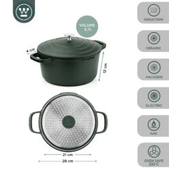 Westinghouse Braadpan Performance - Gracious Green - ø 28 Cm / 6.7 Liter -Le Creuset Winkel WCCC0095028SG 3.jpg28