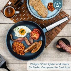 Westinghouse Koekenpan Performance - Bravery Blue - ø 24 Cm - Standaard Anti-aanbaklaag -Le Creuset Winkel WCFP0095024BL 2