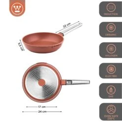 Westinghouse Koekenpan Performance - Rebel Red - ø 24 Cm - Standaard Anti-aanbaklaag -Le Creuset Winkel WCFP0095024OR 3